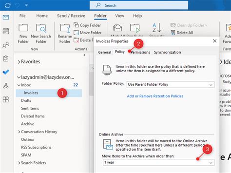 outlook online archive|How To Add An Online Email Archive Microsoft 365 .